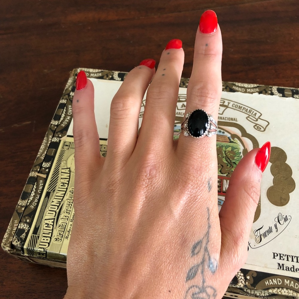 Vintage Black Onyx Ring